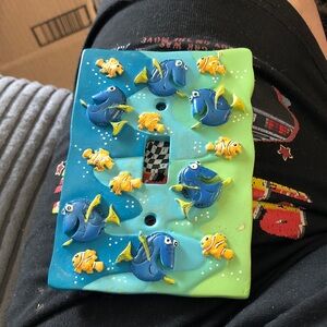 Blue and Yellow Fish Light Switch Cover